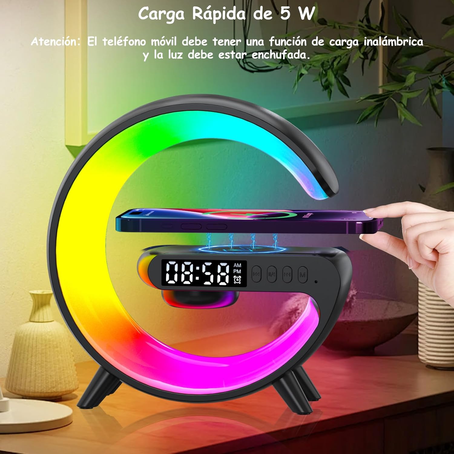 Lampara Speaker de mesa G-led - Negro